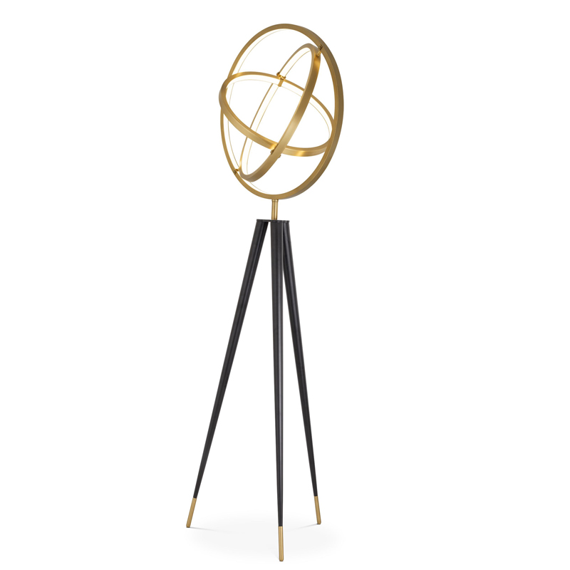 Торшер Eichholtz Floor Lamp Cassini Латунь Античная полированная Черный Торшер Eichholtz Floor Lamp Cassini Латунь Античная полированная Черный в Тюмени | Loft Concept