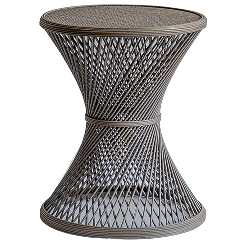 Приставной стол Zaire Wicker Side Table Dark Коричневый Приставной стол Zaire Wicker Side Table Dark Коричневый в Тюмени | Loft Concept