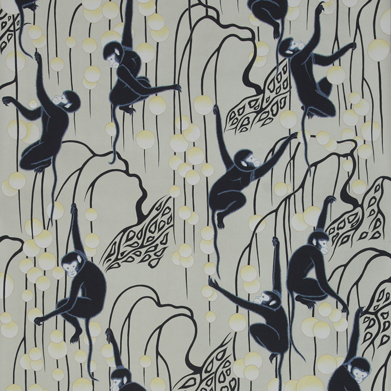Обои ручная роспись Deco Monkeys Terracotta on Icefield dyed silk Обои ручная роспись Deco Monkeys Terracotta on Icefield dyed silk в Тюмени | Loft Concept