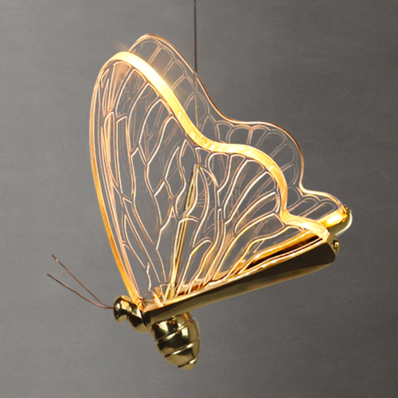 Люстра Glass butterfly chandelier C Глянцевое золото Прозрачный Черный Люстра Glass butterfly chandelier C Глянцевое золото Прозрачный Черный в Тюмени | Loft Concept