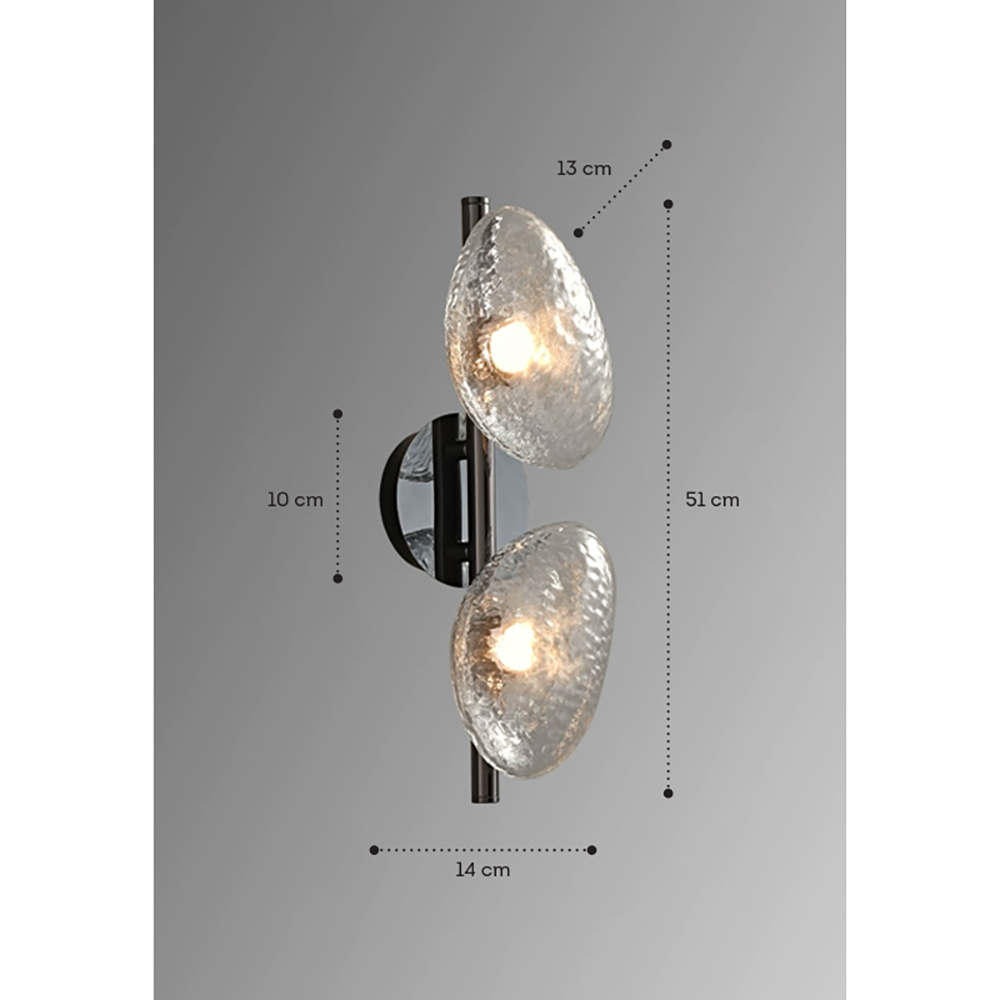 Бра LINDIS FROST LONG WALL 2 лампы Прозрачное стекло в Тюмени