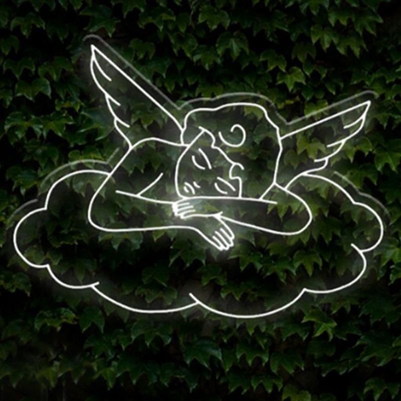 Неоновая настенная лампа Sleeping Angel Neon Wall Lamp Белый Белый Прозрачный Неоновая настенная лампа Sleeping Angel Neon Wall Lamp Белый Белый Прозрачный в Тюмени | Loft Concept