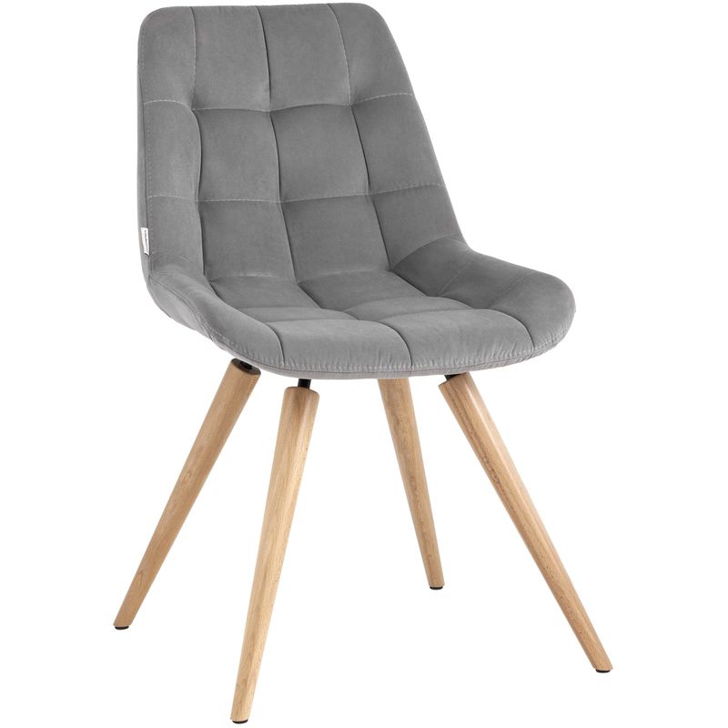 Стул NANCY Chair Серый Велюр Серый Древесина Стул NANCY Chair Серый Велюр Серый Древесина в Тюмени | Loft Concept