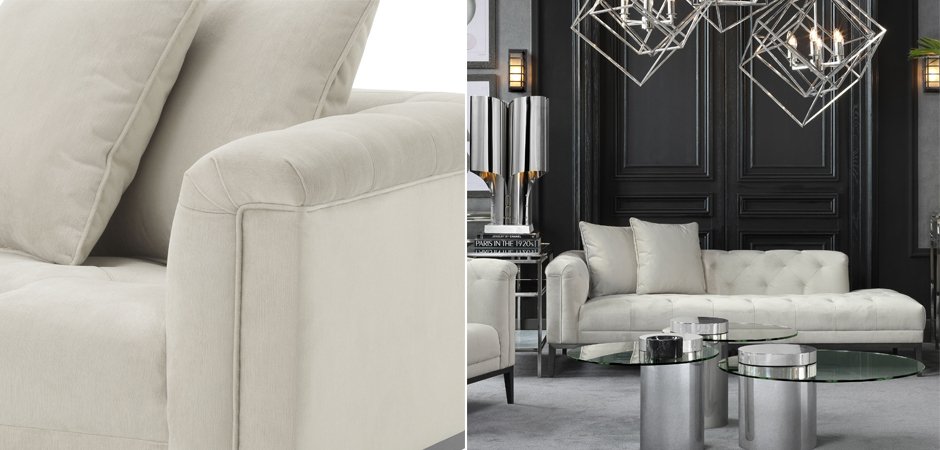 Кушетка Eichholtz Lounge Sofa Cesare Left Pebble grey Кушетка Eichholtz Lounge Sofa Cesare Left Pebble grey - Loft-Concept в Тюмени
