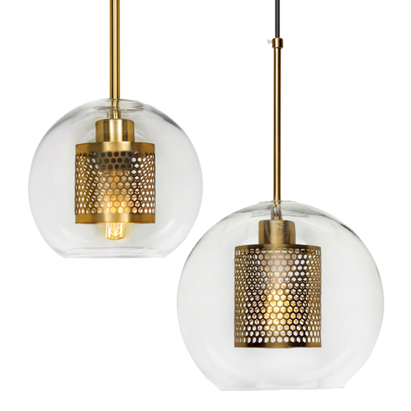Perforated Vessel Pendant Lamp Gold Ball Золотой Прозрачное Стекло Perforated Vessel Pendant Lamp Gold Ball Золотой Прозрачное Стекло в Тюмени | Loft Concept