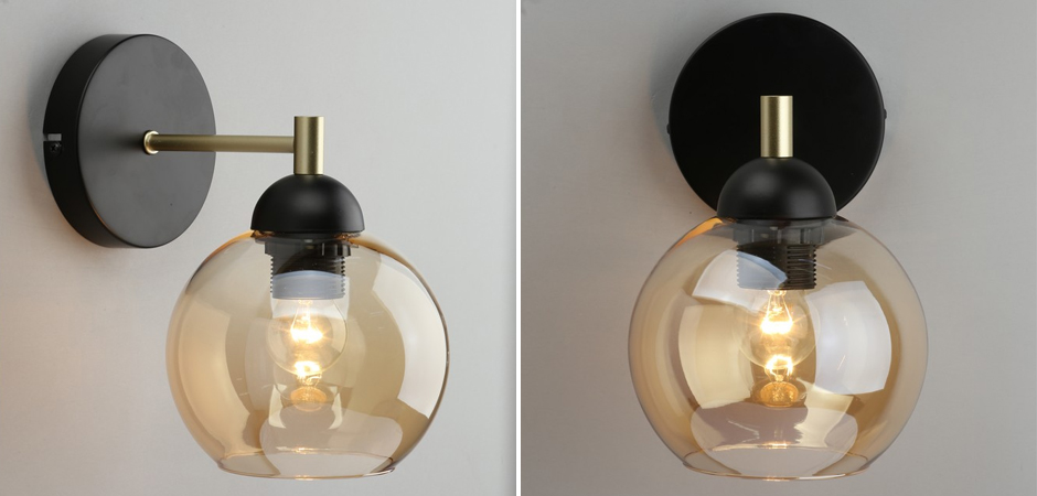 Бра c дымчатым стеклом Smoky Sphere Бра c дымчатым стеклом Smoky Sphere - Loft-Concept в Тюмени