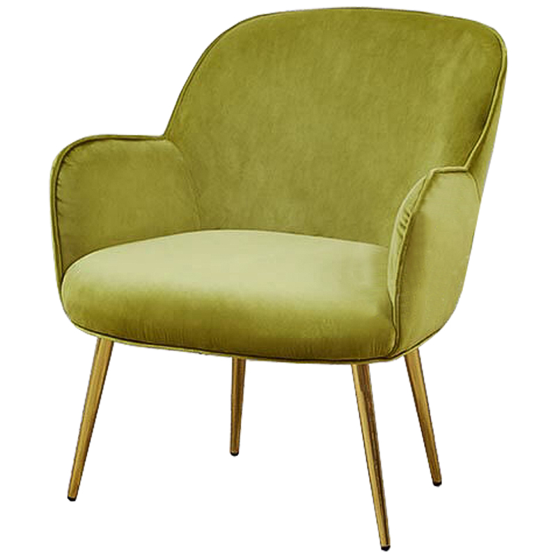 Кресло Waldeck Chair Light green Салатовый Глянцевое золото Кресло Waldeck Chair Light green Салатовый Глянцевое золото в Тюмени | Loft Concept
