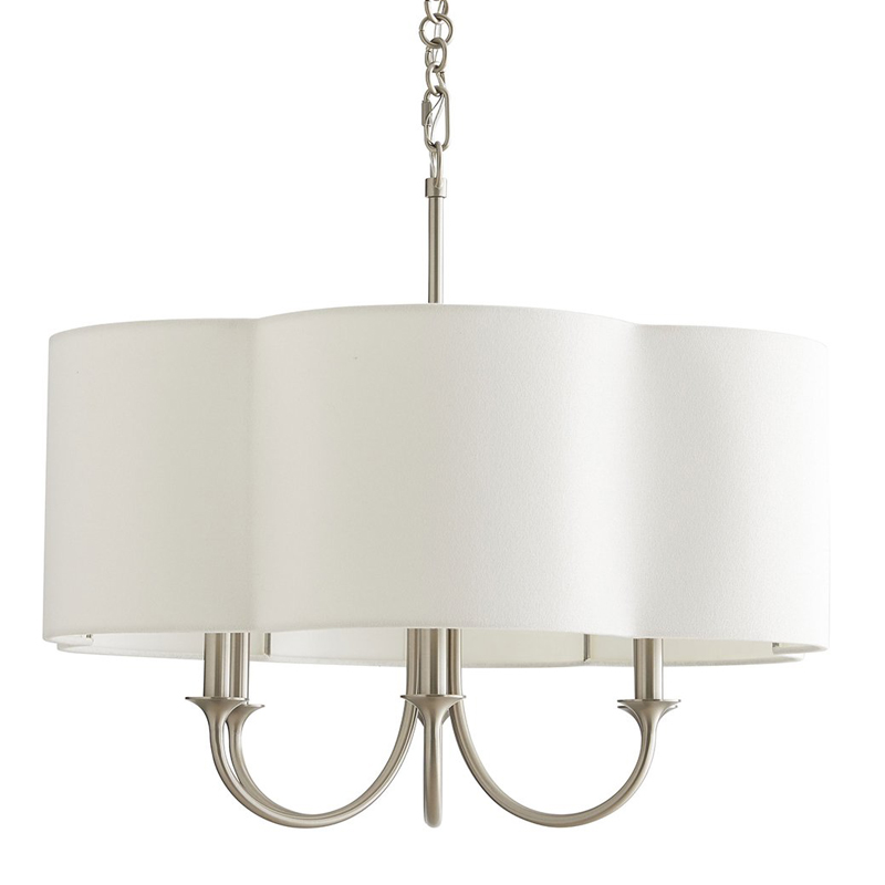 Люстра Vitorino Silver Chandelier Серебряный Белый Люстра Vitorino Silver Chandelier Серебряный Белый в Тюмени | Loft Concept