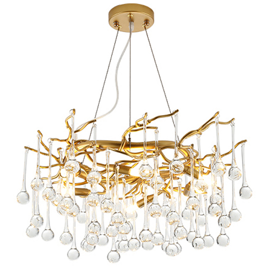 Люстра Droplet Chandelier Золотой Прозрачное Стекло Люстра Droplet Chandelier Золотой Прозрачное Стекло в Тюмени | Loft Concept