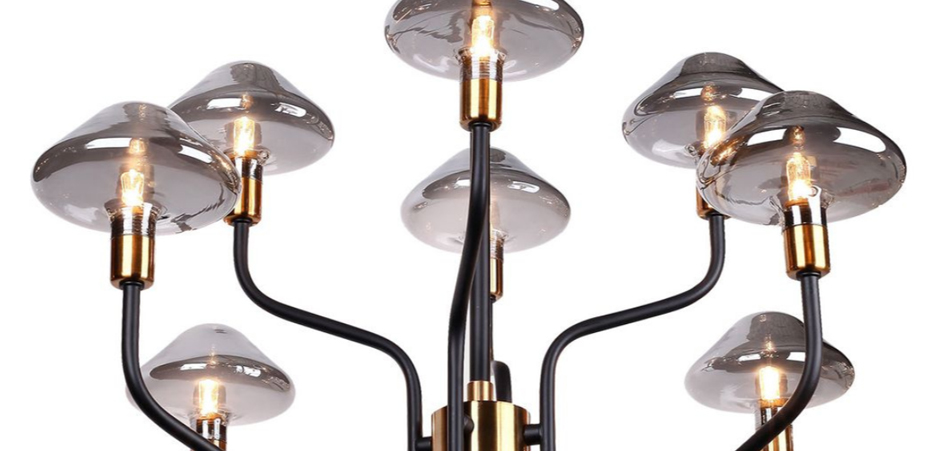 Люстра Gray Glass Mushrooms Люстра Gray Glass Mushrooms - Loft-Concept в Тюмени
