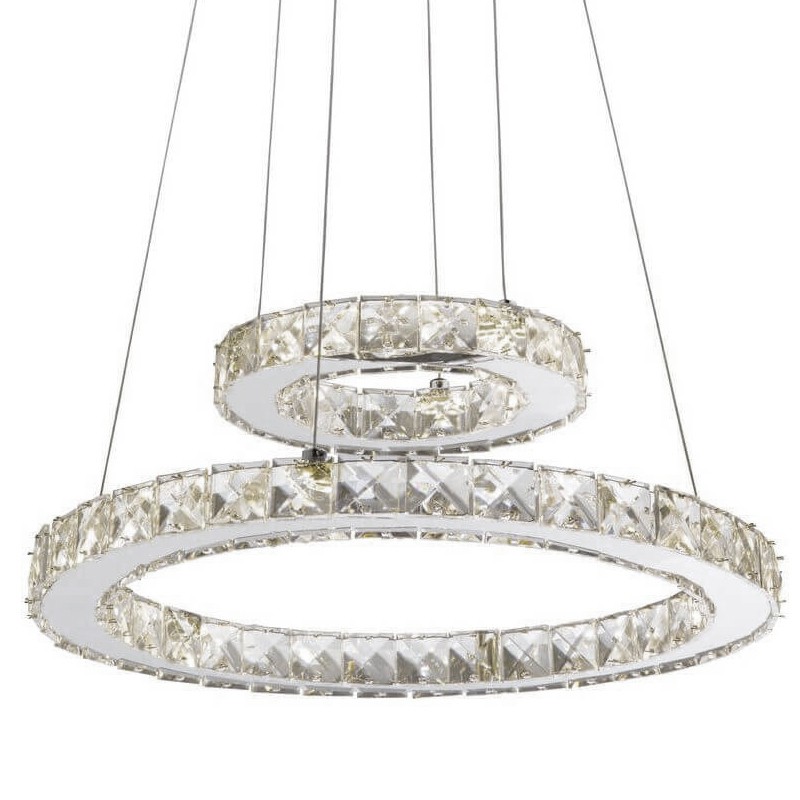 Люстра Crosshair Crystal Ring 2 Хром Прозрачный Люстра Crosshair Crystal Ring 2 Хром Прозрачный в Тюмени | Loft Concept