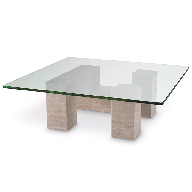 Кофейный стол Eichholtz Coffee Table Ikal Прозрачное Стекло Песочный Кофейный стол Eichholtz Coffee Table Ikal Прозрачное Стекло Песочный в Тюмени | Loft Concept
