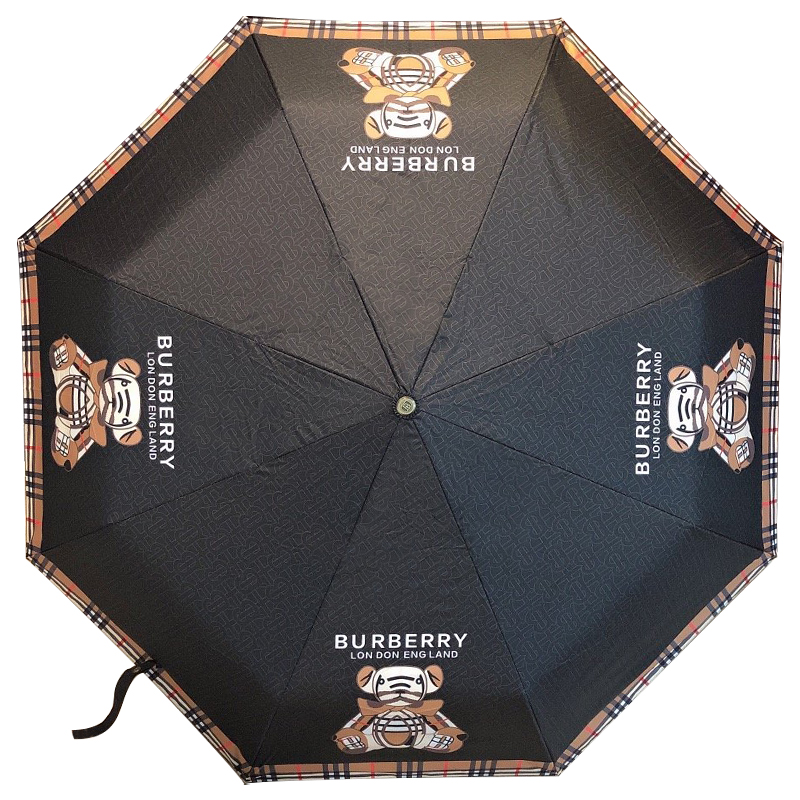 Зонт раскладной BURBERRY дизайн 002 Черный цвет Черный Коричневый Зонт раскладной BURBERRY дизайн 002 Черный цвет Черный Коричневый в Тюмени | Loft Concept