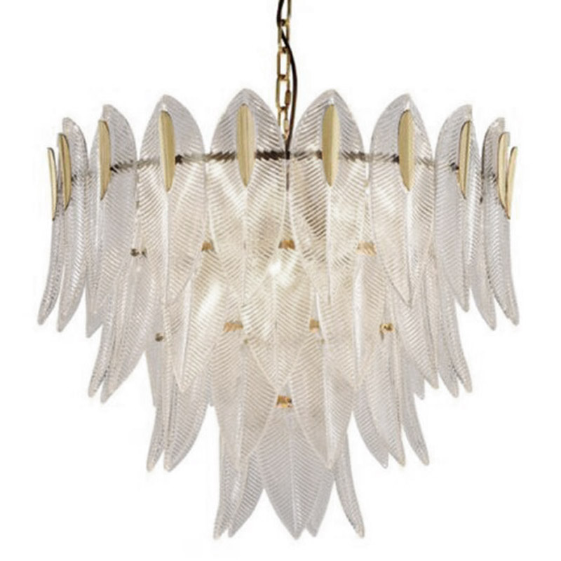Люстра Textured Glass Petals Chandelier Бронза Белое матовое стекло Люстра Textured Glass Petals Chandelier Бронза Белое матовое стекло в Тюмени | Loft Concept