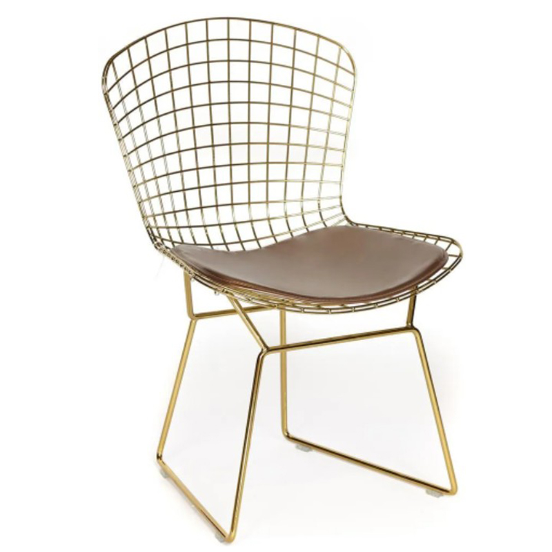Стул Bertoia Chair Gold Золотой Коричневый Стул Bertoia Chair Gold Золотой Коричневый в Тюмени | Loft Concept
