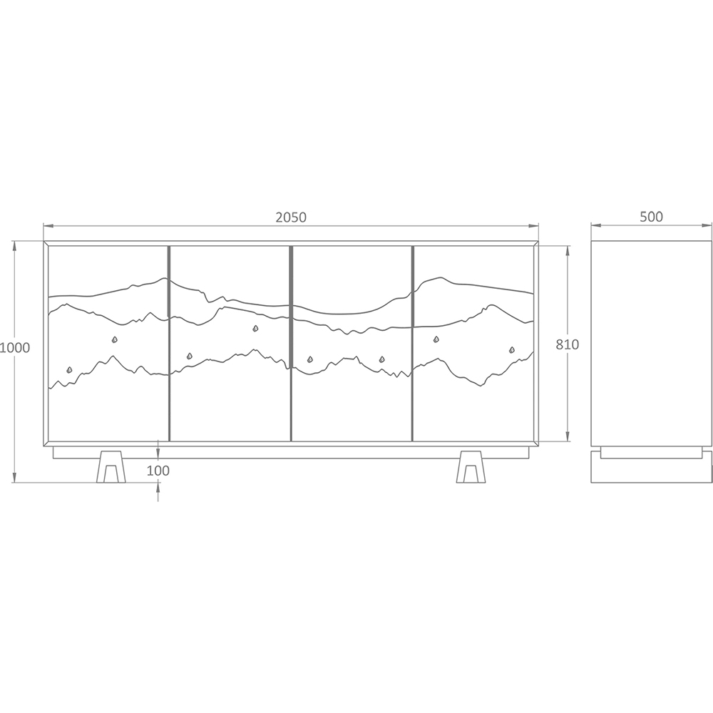 Буфет Okinawa Taupe Large в Тюмени