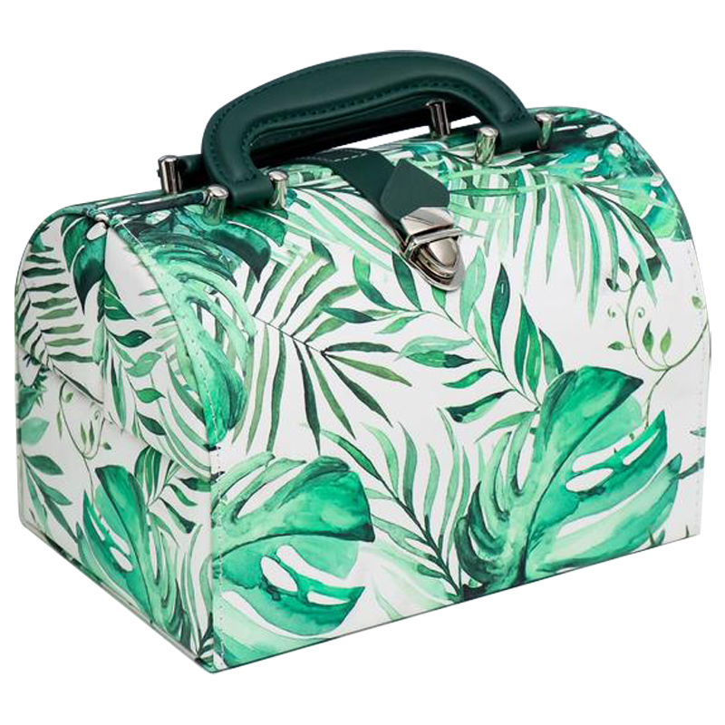 Шкатулка Green Leaves Jewerly Organizer Box Зеленый Белый Шкатулка Green Leaves Jewerly Organizer Box Зеленый Белый в Тюмени | Loft Concept
