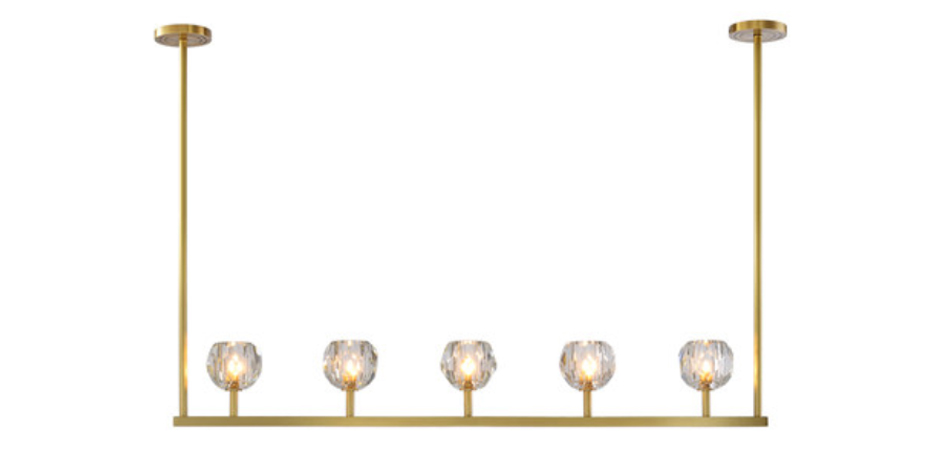 Люстра RH Boule De Cristal Linear Chandelier 5 Люстра RH Boule De Cristal Linear Chandelier 5 - Loft-Concept в Тюмени