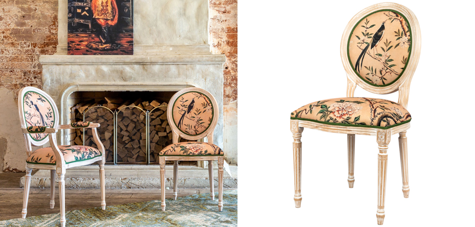 Стул Beige and Green Chinoiserie Stool Стул Beige and Green Chinoiserie Stool - Loft-Concept в Тюмени