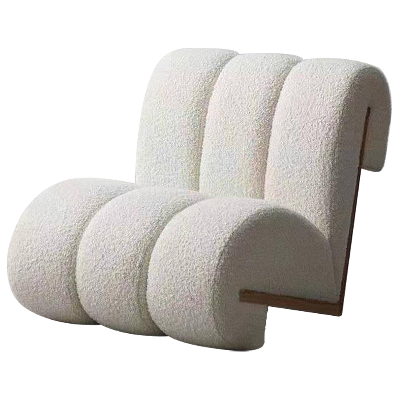 Кресло Frazier Boucle Armchair ivory ( слоновая кость ) Древесина Кресло Frazier Boucle Armchair ivory ( слоновая кость ) Древесина в Тюмени | Loft Concept