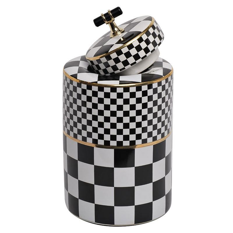 Ваза Chess Vase 26 Черный Белый Золотой Ваза Chess Vase 26 Черный Белый Золотой в Тюмени | Loft Concept