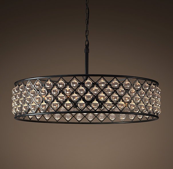 Люстра RH Spencer Hoop Chandelier 80 Черный Люстра RH Spencer Hoop Chandelier 80 Черный в Тюмени | Loft Concept