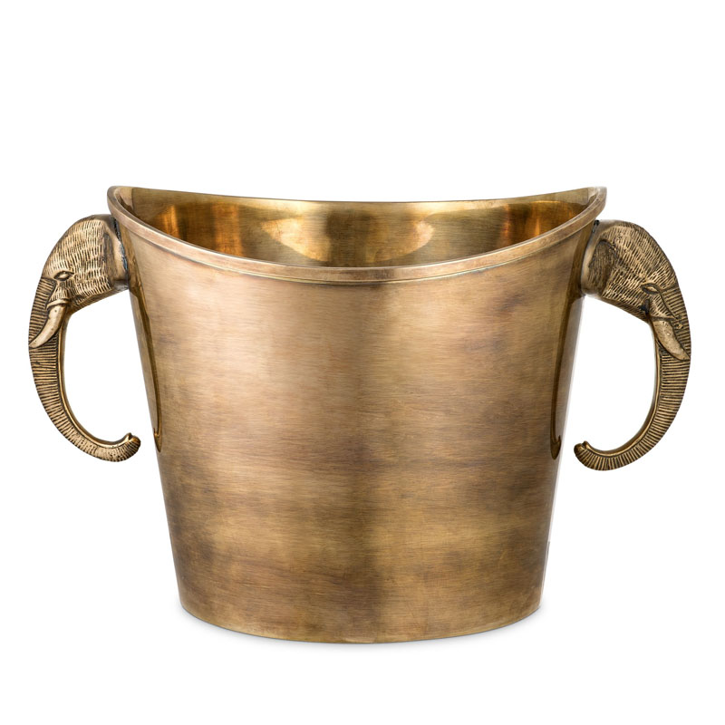 Ведерко для льда Eichholtz WINE COOLER MAHARAJA brass Винтажная латунь Ведерко для льда Eichholtz WINE COOLER MAHARAJA brass Винтажная латунь в Тюмени | Loft Concept