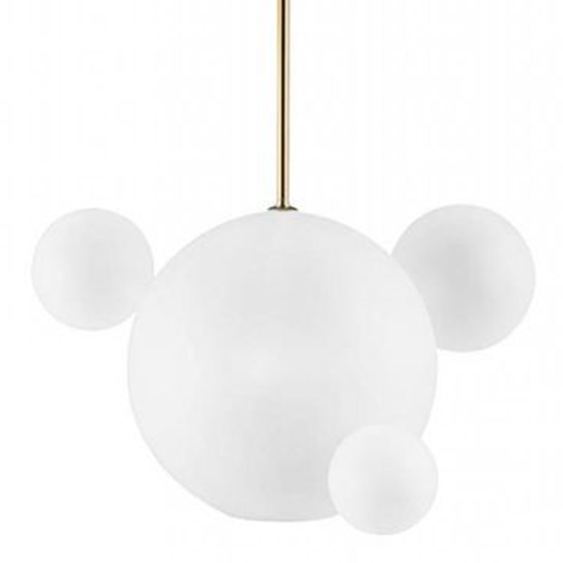 Светильник Giopato & Coombes Bollr Pendant 4 BUBBLE LAMP матовое белое стекло Белый Золотой Светильник Giopato & Coombes Bollr Pendant 4 BUBBLE LAMP матовое белое стекло Белый Золотой в Тюмени | Loft Concept