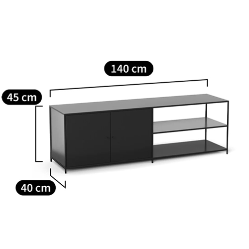ТВ-тумба из металла с 2-мя дверцами и полками Damian Metal TV Stand ТВ-тумба из металла с 2-мя дверцами и полками Damian Metal TV Stand в Тюмени