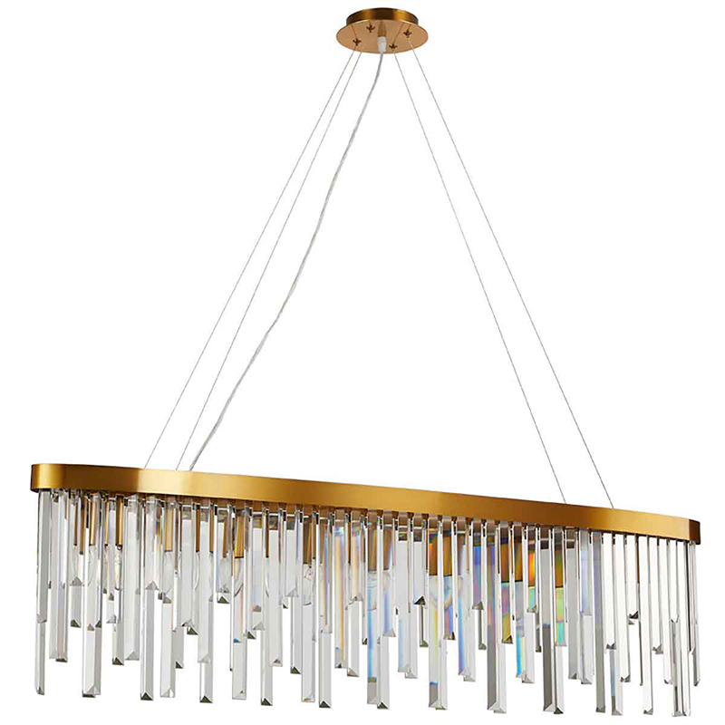 Люстра Bennett Oval Chandelier gold Прозрачный Золотой Люстра Bennett Oval Chandelier gold Прозрачный Золотой в Тюмени | Loft Concept