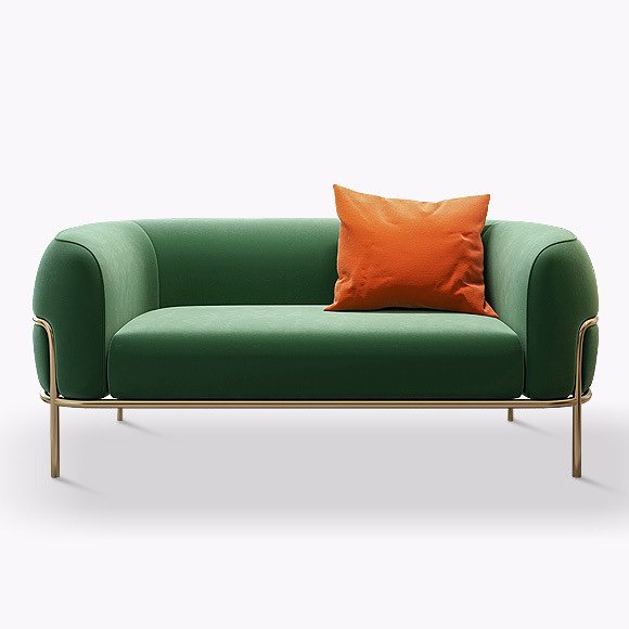 Диван SOPHIE SOFA Зеленый Латунь Диван SOPHIE SOFA Зеленый Латунь в Тюмени | Loft Concept