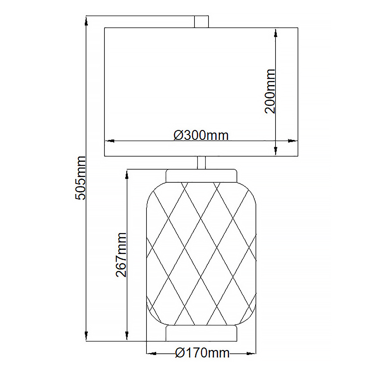 Настольная лампа с цилиндрическим абажуром и прозрачным стеклянным основанием Quintiesse в Тюмени