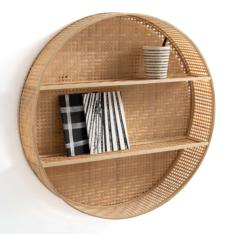 Полка Wicker Bamboo Shelf cells Полка Wicker Bamboo Shelf cells в Тюмени | Loft Concept
