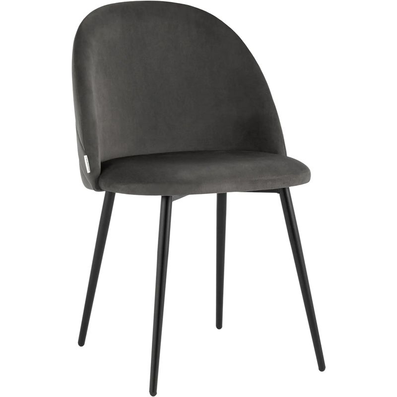 Стул Серый Велюр Miruna Leaf Chair Серый Черный Стул Серый Велюр Miruna Leaf Chair Серый Черный в Тюмени | Loft Concept