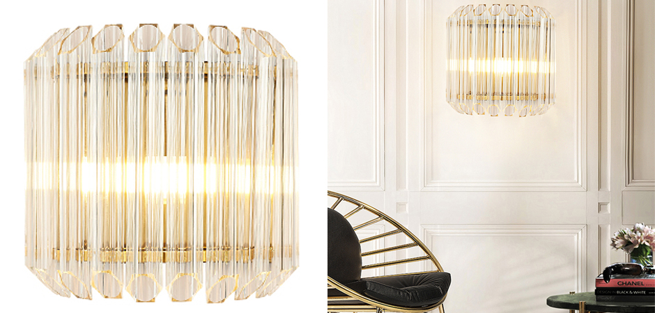 Бра Hexagon Wall Lamp прозрачное стекло - Loft-Concept в Тюмени