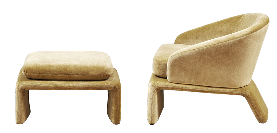 Кресло и пуф Connor Armchair Кресло и пуф Connor Armchair - Loft-Concept в Тюмени