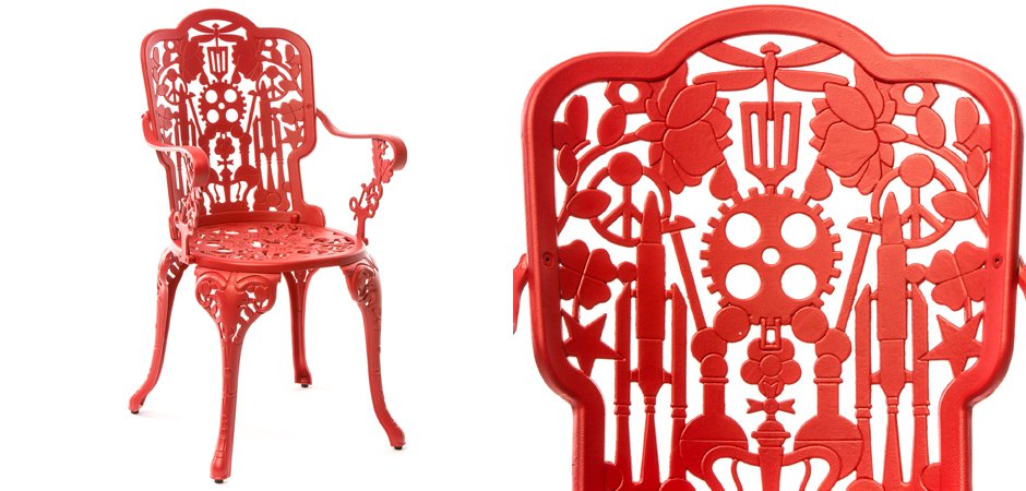 Стул Seletti Industry Collection ALUMINIUM ARMCHAIR – RED Стул Seletti Industry Collection ALUMINIUM ARMCHAIR – RED - Loft-Concept в Тюмени