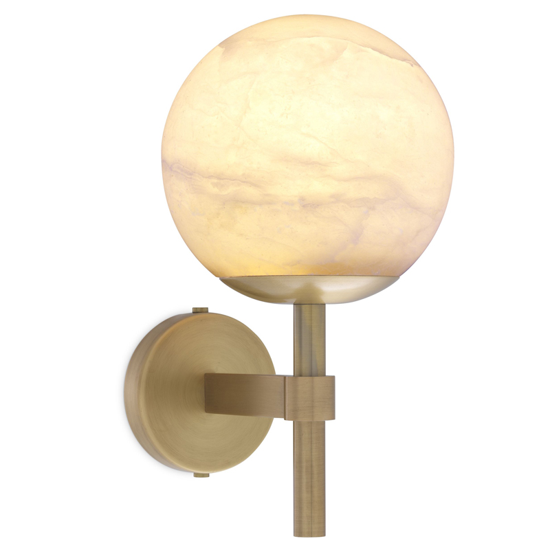 Бра Eichholtz Wall Lamp Jade alabaster Латунь Античная полированная Белый Бра Eichholtz Wall Lamp Jade alabaster Латунь Античная полированная Белый в Тюмени | Loft Concept