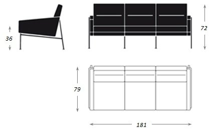 Диван 3300 series 3 seater Диван 3300 series 3 seater в Тюмени