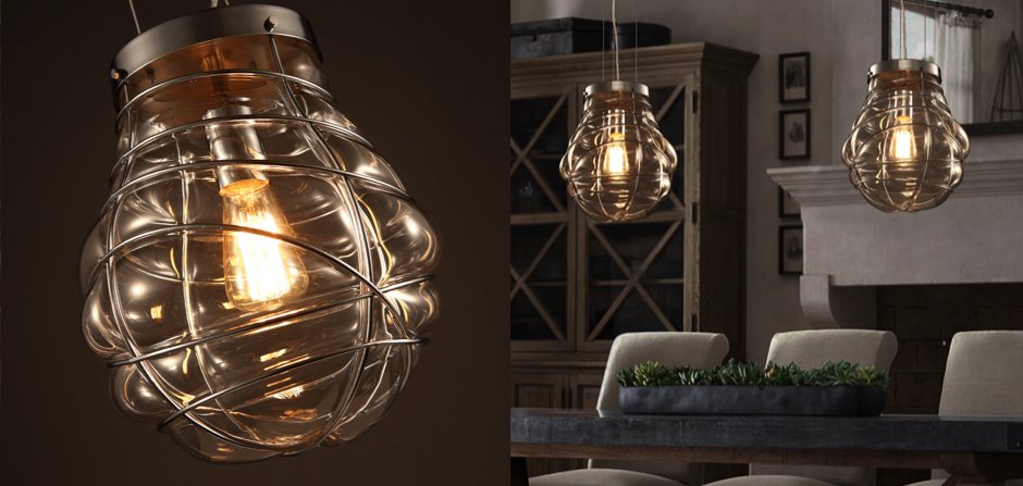Подвесной светильник Steampunk Glass Shape Подвесной светильник Steampunk Glass Shape - Loft-Concept в Тюмени