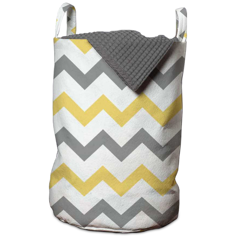 Корзина Mustard and Gray Chevron Basket Горчичный Серый Белый Корзина Mustard and Gray Chevron Basket Горчичный Серый Белый в Тюмени | Loft Concept