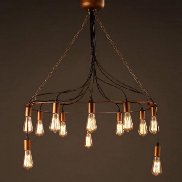 Люстра Blood Wire Chandelier Black 12 Золотой Черный Люстра Blood Wire Chandelier Black 12 Золотой Черный в Тюмени | Loft Concept
