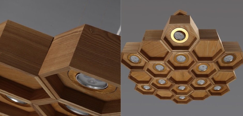 Люстра Honeycomb 12 Loft Wooden Ecolight Люстра Honeycomb 12 Loft Wooden Ecolight - Loft-Concept в Тюмени