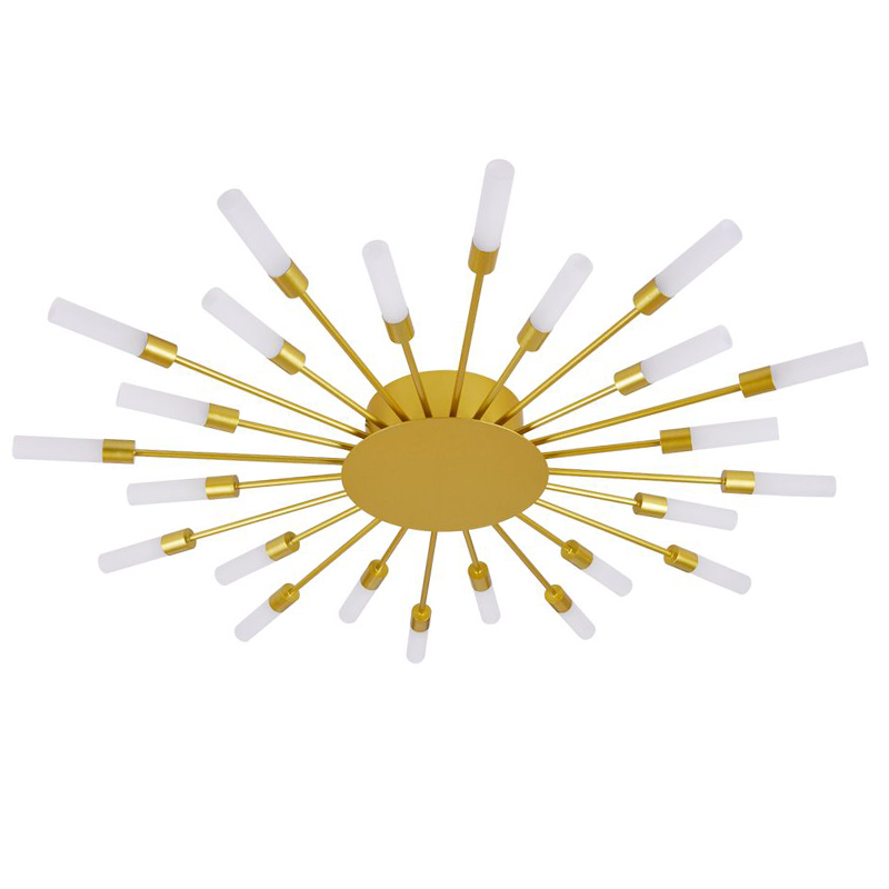 Потолочный светильник Aiden Ceiling Lamp 24 Золотой Белый Потолочный светильник Aiden Ceiling Lamp 24 Золотой Белый в Тюмени | Loft Concept