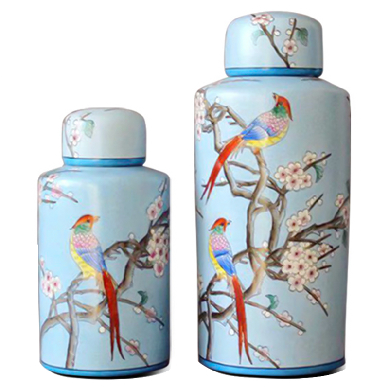 Ваза Garden Blue Birds Vase Голубой Мульти Ваза Garden Blue Birds Vase Голубой Мульти в Тюмени | Loft Concept