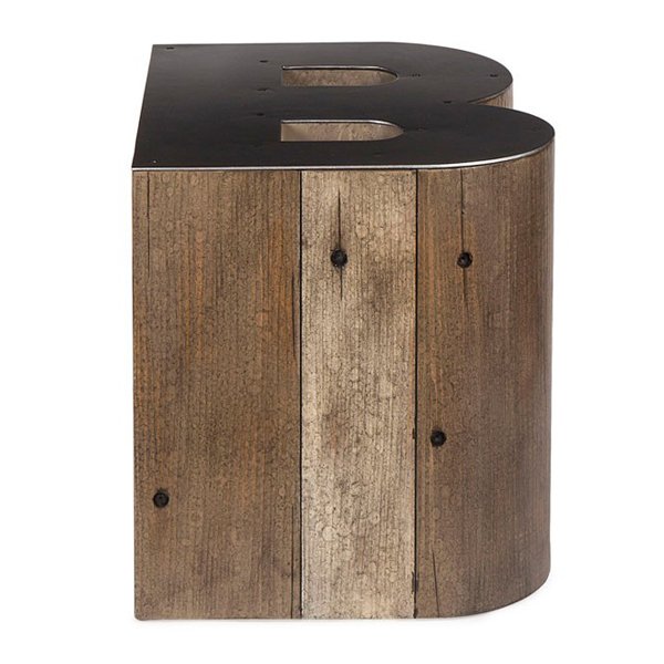 Столик Wooden Alphabet B Side Table Коричневый Графит Столик Wooden Alphabet B Side Table Коричневый Графит в Тюмени | Loft Concept