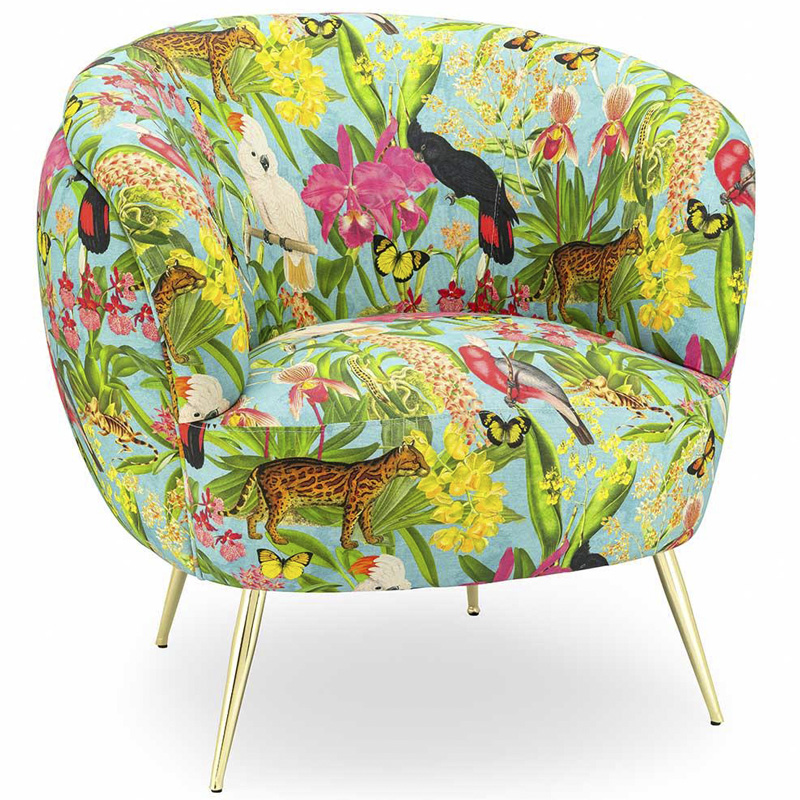Кресло ARMCHAIR KELLIT Jungle Мульти Глянцевое золото Кресло ARMCHAIR KELLIT Jungle Мульти Глянцевое золото в Тюмени | Loft Concept