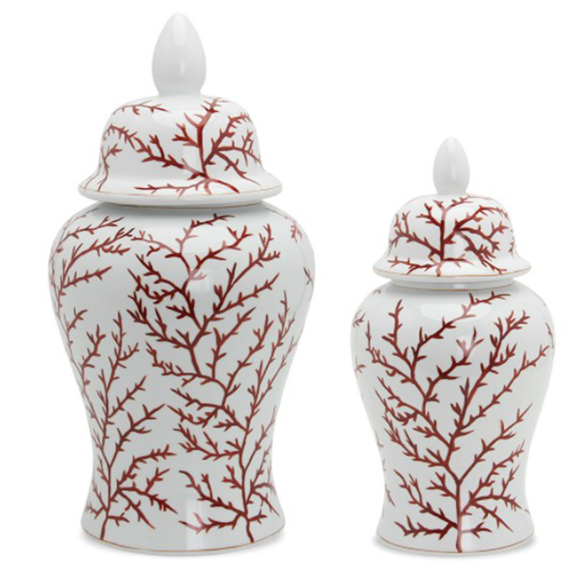Ваза White Vase Branches Бургундский красный Белый Ваза White Vase Branches Бургундский красный Белый в Тюмени | Loft Concept