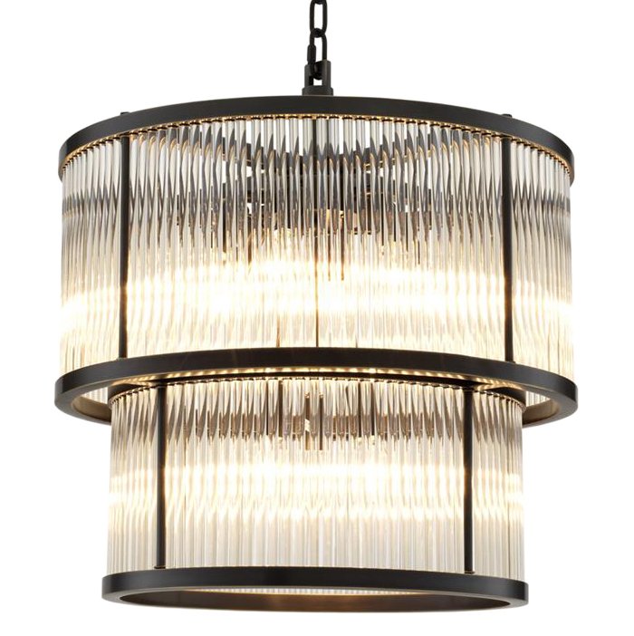Люстра Chandelier Pasadena Bronze Темная бронза Прозрачное Стекло Люстра Chandelier Pasadena Bronze Темная бронза Прозрачное Стекло в Тюмени | Loft Concept