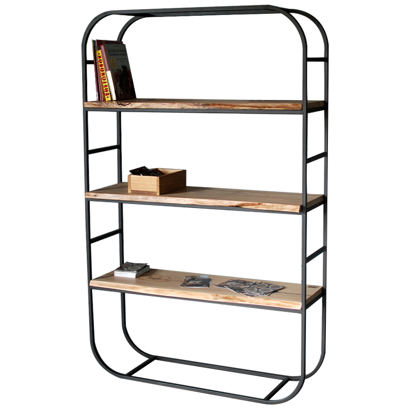 Стеллаж Jensen Industrial Metal Rust Rack Черный Светлый дуб Стеллаж Jensen Industrial Metal Rust Rack Черный Светлый дуб в Тюмени | Loft Concept